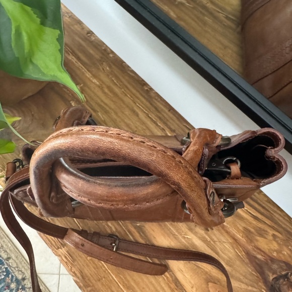 Frye Melissa Small Brown Leather Crossbody Satchel - Picture 3 of 7